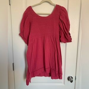 PINK FREE PEOPLE Beach Coverup